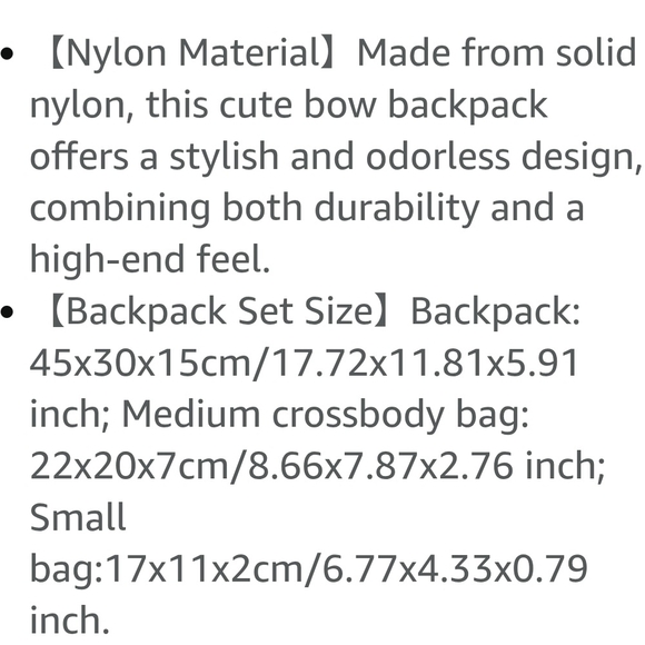 Pink Bow Pattern Backpack Set - Picture 2 of 2